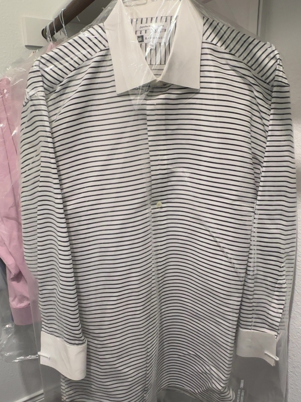 Bachrach Modern Fit Striped Men’s Dress Shirt - Picture 3 of 4
